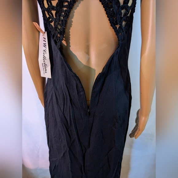New HW Collections made in USA sleeveless black dress size 8, TG - Picture 3 of 5